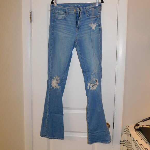 American Eagle Skinny Kick Jeans - Size 14, X-Long - Picture 1 of 3